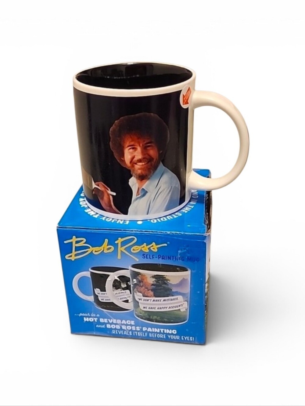 Bob Ross Self Painting Color Changing Coffee Mug New in Box